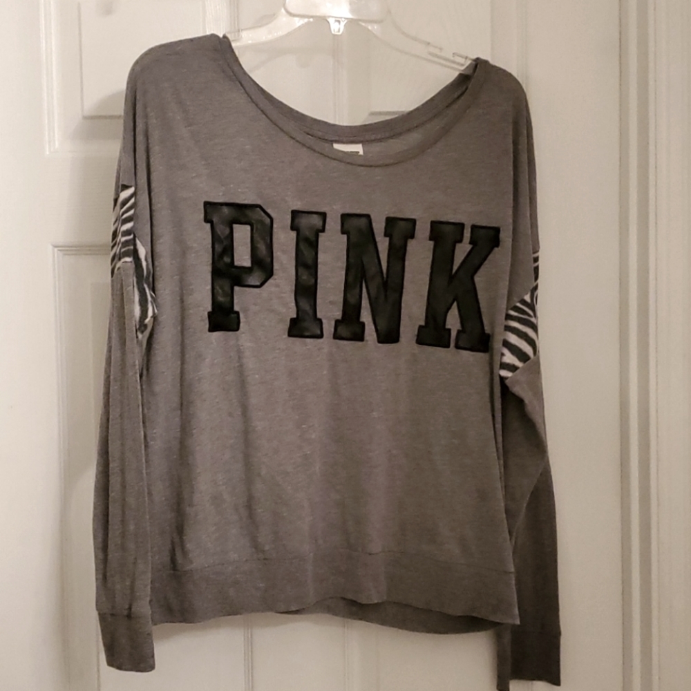 PINK shirt gray with zebra